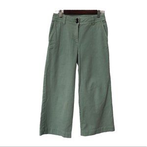 Women's Cropped Green Jeans